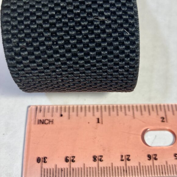 Vtg Western Stretch Faux Black Leather Gold Tone Double Buckle Womens Belt XS S - Picture 13 of 15